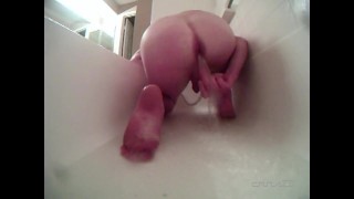 wet wednesday enema fun squirting out my ass with water