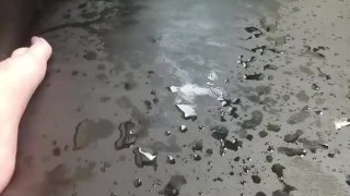Pissing on the couch in the office