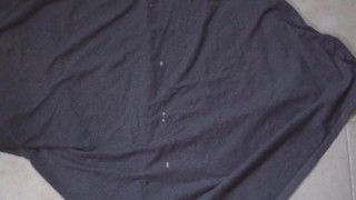 HUGE LOAD onto tshirt - Slow Motion