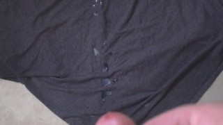 HUGE LOAD onto tshirt - Slow Motion