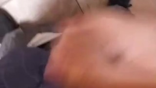 Gas station fun with a white hairy cock