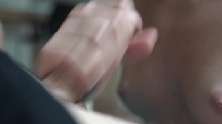 CUM ONTO TITS, Teen Pulsating Orgasm After Sensual Blowjob Warm Cumshot 4K