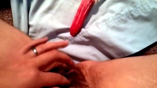 Playing with ice cream