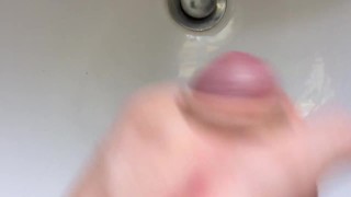 Close up huge cumshot