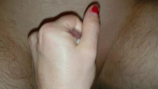 letting cuckold out of his cage. Hard handjob cum denial 