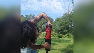 Big Natural Tits Power Tools - Off Grid Construction Projects Outside Topless