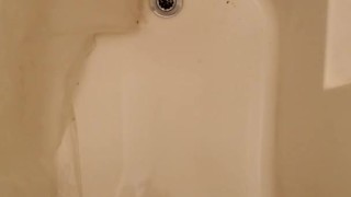 Jerking Off In Shower While GF Is In Bedroom