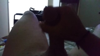 Long Thick White Cock Stroking