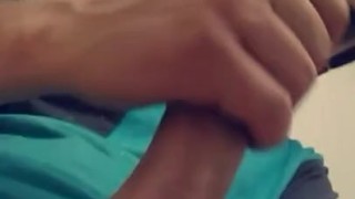 Short and sweet clip of me stroking away at my cock. 