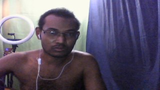 Naked, attractive and sensual man doing live webcam show