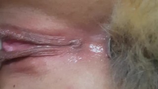 Closeup pulsating orgasm