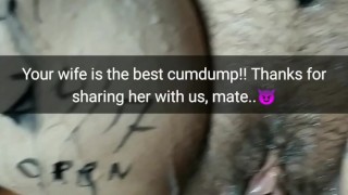 My wife's lover sent me this video, after her first all-day gangbang with BBC guys