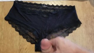 Cum on dirty panties - panty raid from laundry