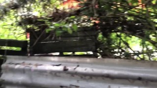 Nature pee in public in my yard! Public piss