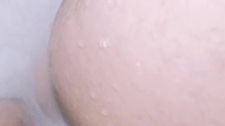 Piercing pussy in a shower