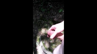 Strip Full Naked While Hiking, Cannon Cum Shot!