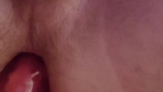 Fucking ass with big dildo