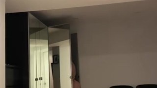 Daddy watches me get dress!