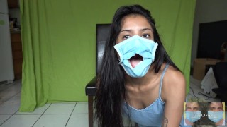Covid 19 Glory Hole Masked Blowjob during Quarantine (Oral Creampie)