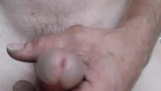Open up and drink this hot cum. Tattooed hunk with 8in huge dick Jacking off and cumming up close 