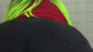 Hot Ebony flashes tit before twerking for fun 