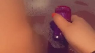 Fucking myself in the bath 