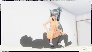 3D HENTAI fucked in her room