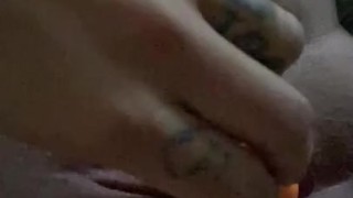 Hotwife small vibrator wet pussy