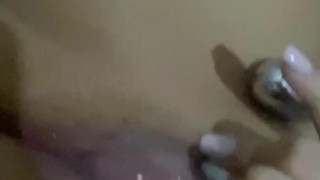 young latina masturbates and cums
