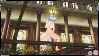 3D HENTAI neko girl masturbates and cums