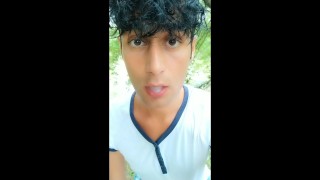 Twink chews cum till it´s foam, makes cum bubbles then he eats own cum too