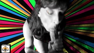 Sexy Granny Groovy Blowjob Shows Cum Swallows