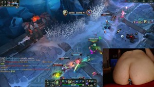 Stimulation in Ass and Pussy While Playing League of Legends #14 Luna 