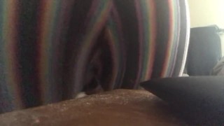 Shaking my ass in rainbow shorts(only fans and snap: babygirl00324) 