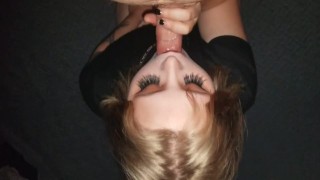 On my knees for a deep throat fuck 