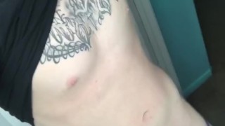 Being bad while she’s in the shower 