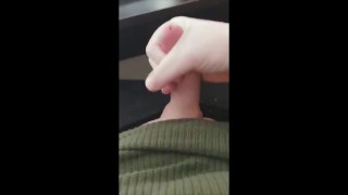 Casual stroking and cumming on desk (moaning)