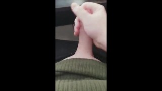 Casual stroking and cumming on desk (moaning)