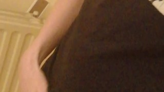 Taking my dick out and masturbating in a public hallway