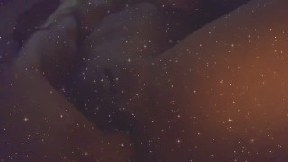 Nasty Whore ramming her sweet tight black pussy deep with toy extremely deep in guts 