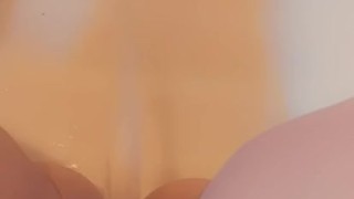 Tied up slut pisses in skirt