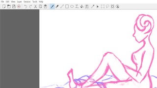 Nude Succubus Girl Drawing