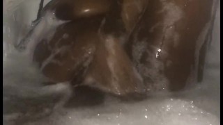 Ebony In A Bubble Bath