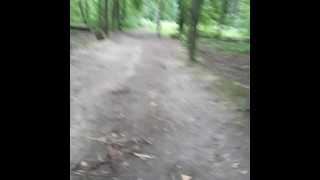 Wetting gym pants outdoor desperation