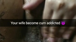 My wife become really cum addicted after few gangbangs! Unprotected cheating creampies and cumshots!