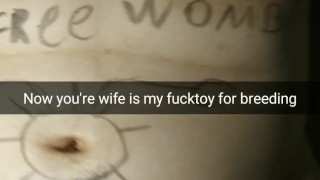My Boss transform my wife into his personal dirty breeding toy! [Cuckold. Snapchat]