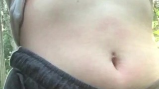 Playing with my big natural tits and pussy in the forest & peeing. Find the rest on my Only Fans