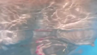 Hot swimming pool girl masturbation