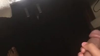 Lightskin BBC jacking in mirror