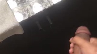 Lightskin BBC jacking in mirror